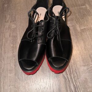 Elegant Black and Red Women's Flats
